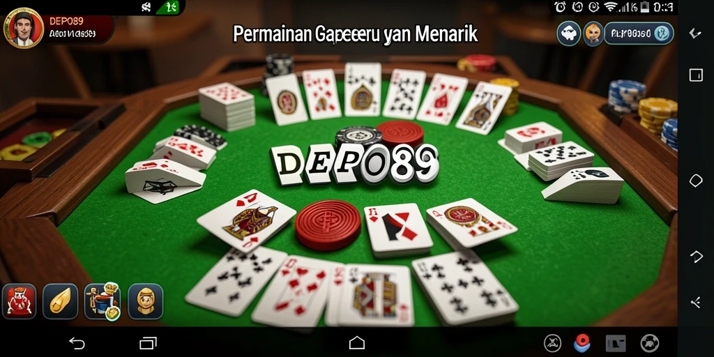 Screenshot gameplay DEPO89 menampilkan suasana bermain Gaple.