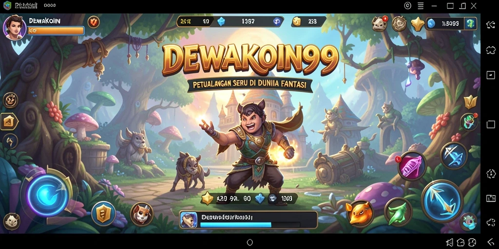 Screenshot gameplay DEWAKOIN99 menunjukkan momen seru saat menjelajahi dunia petualangan.