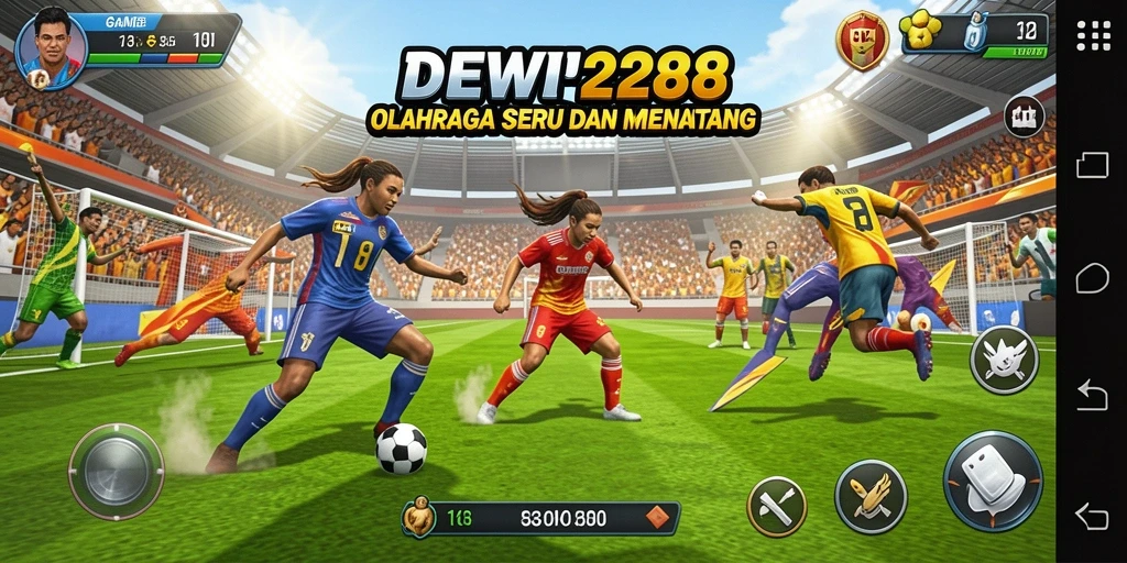Tampilan gameplay seru di DEWI288 dengan aksi olahraga menarik.