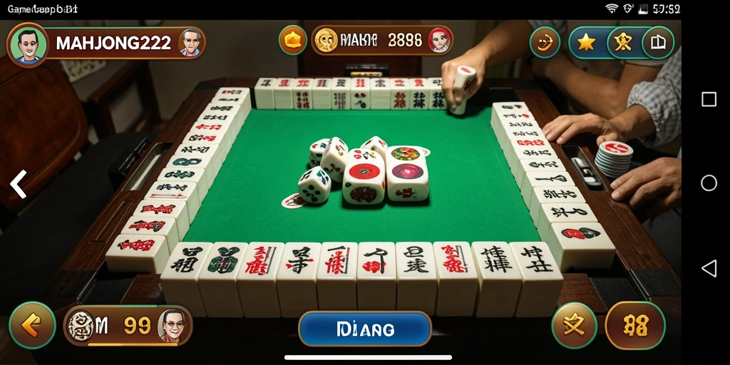 Tampilan seru gameplay Gaple yang menantang di MAHJONG222.
