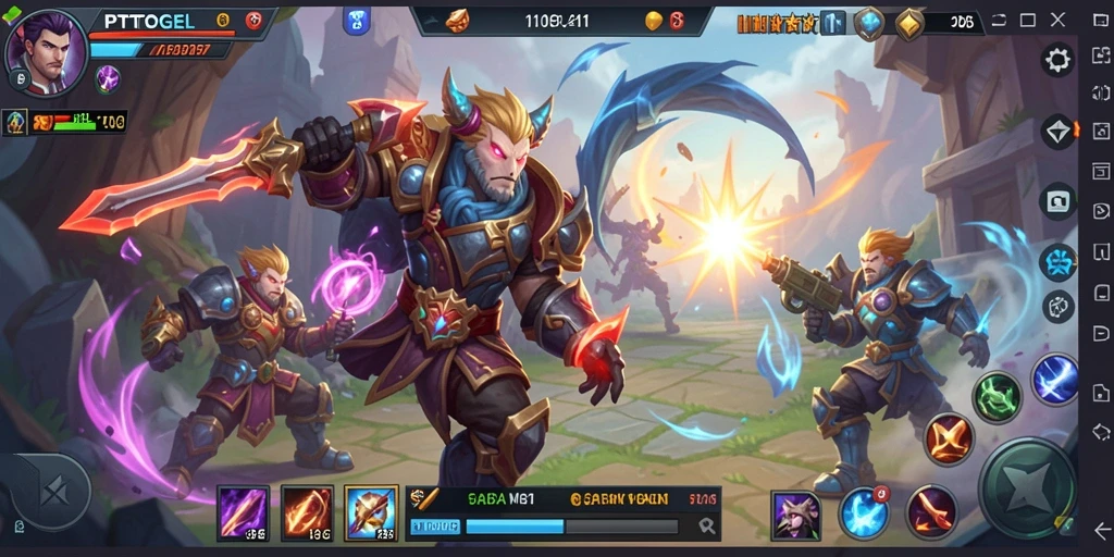 Tampilan gameplay seru dari PTTOGEL dalam pertempuran MOBA.