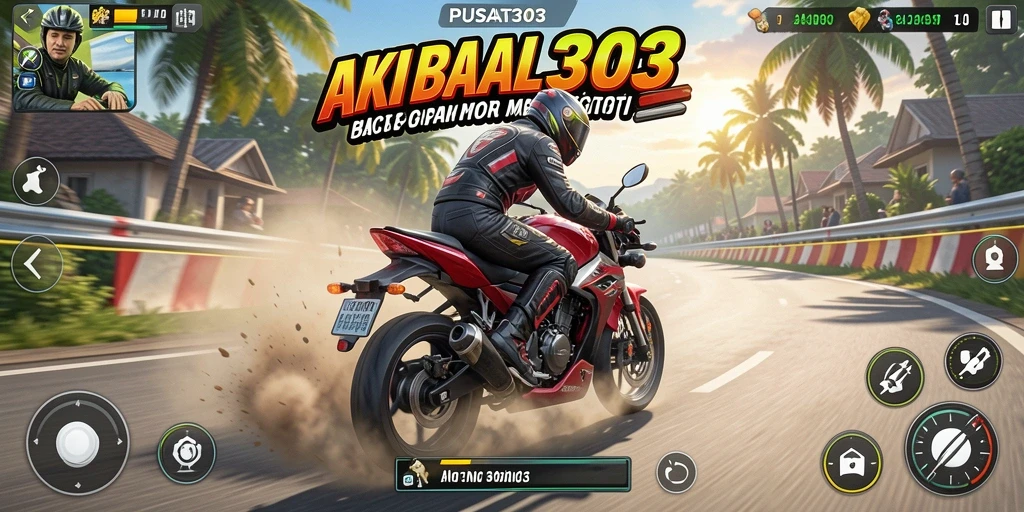Gameplay balapan motor yang intens dan mengasyikkan di PUSAT303.