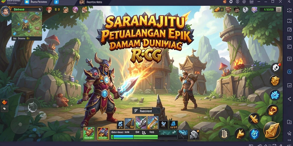 Tampilan seru dari gameplay RPG SARANAJITU.