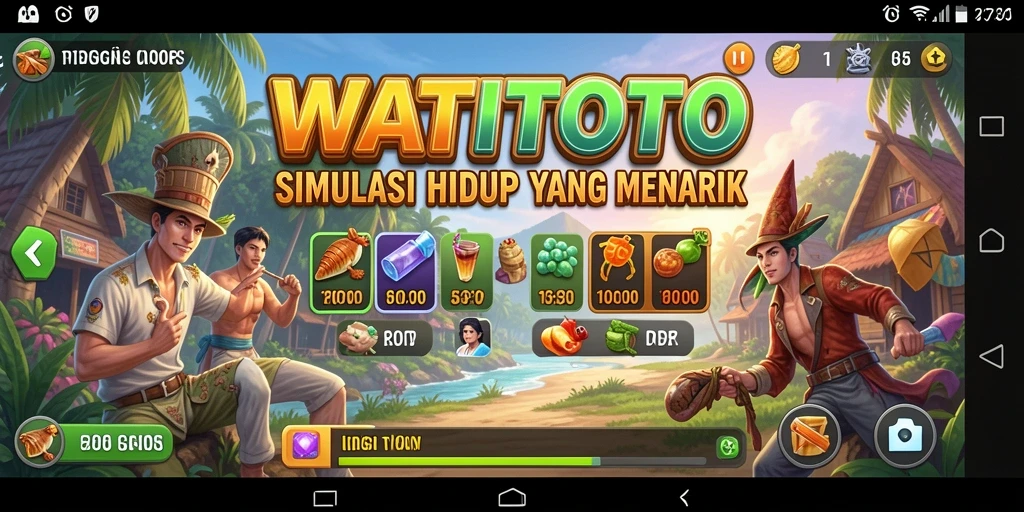 Tangkapan layar gameplay WATITOTO yang penuh warna dan interaktif.